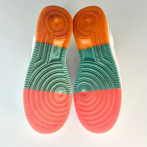 Nike Air Force 1 GS Sneakers White Multicolor 596728-100 Big Kids Youth 5.5 - Picture 8 of 14